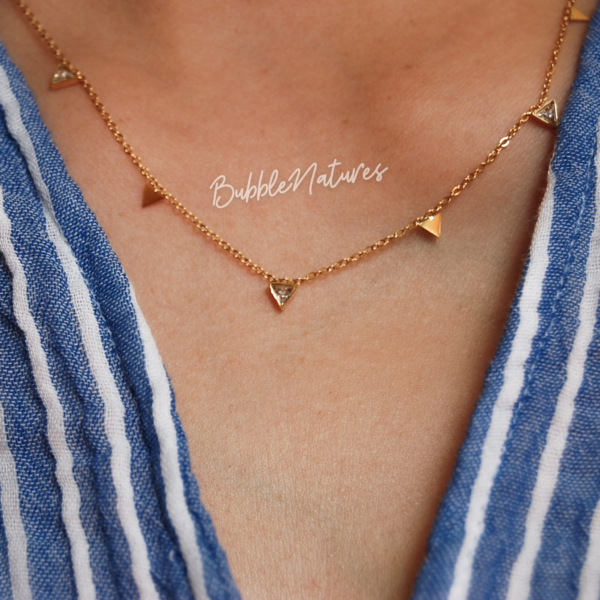 Dainty Triangle Necklace