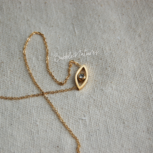 Evil Eye Necklaces for Women Christmas Gift New Year Gift for Her Minimalist Jewelry, Protection Necklace Birthday Gift -Bubblenatures
